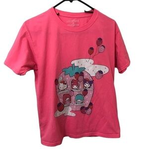 Lootcrate x hello kitty and friends bright pink graphic t-shirt
